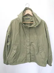 ◇ Θ INGNI イング ボリューム ショート 長袖 マウンテンパーカー サイズM カーキ レディース E  【1409250036781】