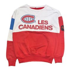 H65☆NHLカナディアンず☆半袖スウェットトレーナー☆チームロゴ 