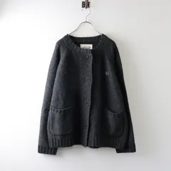 美品 サマンサモスモス Samansa Mos2 SM2 35th SA刺繍ブリティッシュウールカーディガン F/ダークグレー ニット【2400014341966】