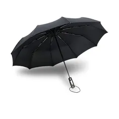 自動開閉 折りたたみ傘 ブラック 折り畳み 撥水加工 103ｃｍ