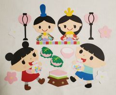 壁面飾り 壁面製作 3月 ひな祭り ひなまつり 幼稚園 保育園