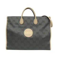 グッチ(Gucci) オフ ザ グリッド GG 630353 メンズ,レディース ナイロンキャンバス,レザー ハンドバッグ,ショルダーバッグ グレー,オフホワイト