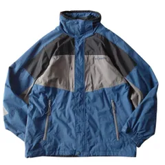 ■古着 Columbia コロンビア INTERCHANGE マウンテンジャケット ナイロン ブルー系 M 【J1039】