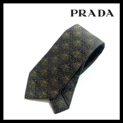 希少 PRADA プラダ ネクタイ ペイズリー 花柄 総柄 ブラック 希少 PRADA プラダ ネクタイ ペイズリー 花柄 総柄 ブラック