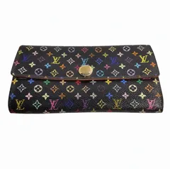 【USED中古品】 LOUISVUITTON ルイヴィトン ポルトフォイユ サラ モノグラム マルチカラー ノワール グルナード M93747 正規品 フォロー割