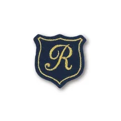 R イニシャルエンブレムワッペン 幅33mm×高さ33mm KIYOHARA IME-01 清原
