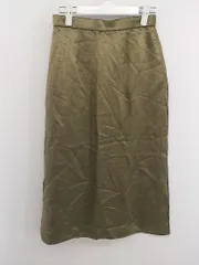 ◇ BEAUTY & YOUTH UNITED ARROWS バックスリット 膝下丈 ナロー スカート サイズS カーキ レディース P  【1301100005230】