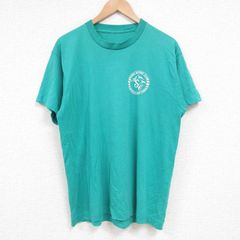 L/古着 半袖 ビンテージ Tシャツ メンズ 90s ASC クルーネック 青緑 25jun06 中古
