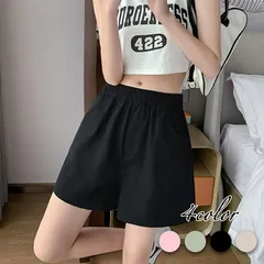 ワイドショートパンツ レディース 3D加工 美脚シルエット ウエストゴム カジュアル シンプル 快適 動きやすい 春秋冬 コーデ ⚫︎black⚫︎  /全国送料無料/ /在庫少量/ /追跡で安心お届け/】 ♣