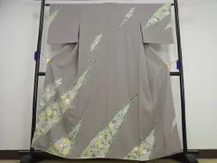 平和屋1□極上 本加賀友禅作家 魚津誠 訪問着 てんとう虫 枝花 鳩羽鼠