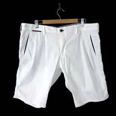 アルマーニ ジーンズ ARMANI JEANS ショートパンツ ハーフパンツ S03 Slim ロゴ メタルチャーム ストレッチ XXL 56 白 ホワイト 国内正規品 大きいサイズのサムネイル