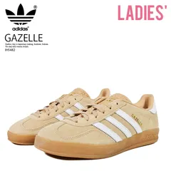 adidas (アディダス) GAZELLE INDOOR W (ガゼル インドア ウィメンズ) ガッツレー レディース ローカット スニーカー 普段使い カジュアル ストリート MAGBEI/FTWWHT/GUM3 (ベージュ/ホワイト/ガム) IH5482