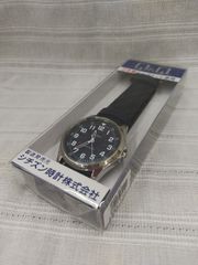 [シチズン Q&Q] 腕時計 アナログ 防水 革ベルト QB38-315 メンズ ネイビー　W-010