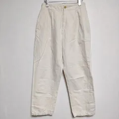 yuni コットンリネン テーパード パンツ キナリ ベージュ レディース ユニ【中古】4-0424M∞