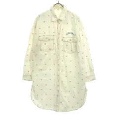 アビレックスタイプブルー 総柄 長袖 シャツワンピース F ホワイト AVIREX TYPE BLUE 6225041 レディース