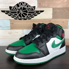 NIKE AIR JORDAN 1 MID ナイキ エアジョーダン1 ミッド グリーン ブラック 24cm U08973 554725-067