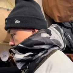 バラクラバ ネックウォーマー フード付きネックウォーマー 防寒 マフラー ボタン付き スノボ ボアネックウォーマー カモフラ柄