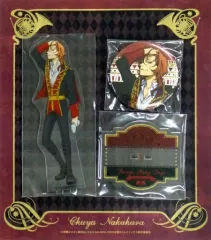 【中古】その他雑貨(キャラクター) 中原中也(マーチングVer) BIGアクリルスタンド＆缶バッジセット 「文豪ストレイドッグス×Gratte animatecafe」 吉祥寺限定グッズ