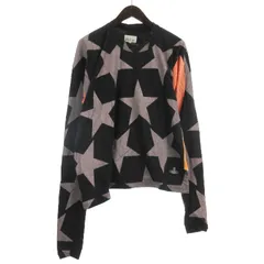 ヴィヴィアンウエストウッドマン Vivienne Westwood MAN 星柄 アシンメトリー Tシャツ カットソー 長袖 コットン 4145-7401 ブラック 46のサムネイル