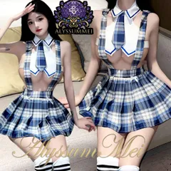 ネクタイ&ラインストッキング付きセクシーアイドルJK制服コスプレ衣装　ステージ衣装　お姫様セーラー服ミニスカランジェリー　写真撮影衣装　イベント仮装　文化祭　学園祭　ハロウインコスプレ大人レディース　二次会　制服コスチューム　ライブ　推し活　クラブ　二次会仮装