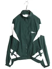 【お得なクーポン配布中!】 90s リーボック フルジップ ナイロン トラック ジャケット メンズ M / オールド ウインドブレーカー シャカシャカ ハイネック ワンポイント