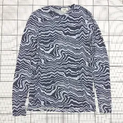 ◇ ⊂ COS コス 柄入り 長袖 長袖シャツ サイズL ネイビー系 レディース E 【1507280001141】