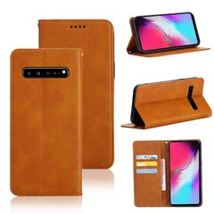 カバー 手帳型 PUレザー 手帳型 カード収納 財布型 ケース 耐衝撃 ケース ケース マグネット SC-03L/SCV41 スタンド機能付き 5色 対応 (ギャラクシーS10 S10 ケース 手帳型) Galaxy (ライトブラウン)