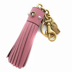 コーチ COACH バッグチャーム タッセル ビジュー ピンク /JS