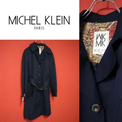 【希少】MICHEL KLEIN 裏地 ペイズリーデザイン ロングトレンチコート