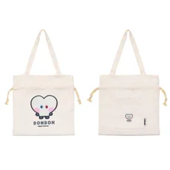 ソロモン商事 TRUZ minini ひも付きエコバッグ STRING ECO BAG 巾着 エコバッグ サブバッグ トートバッグ おしゃれ キャラクター (BONBON)