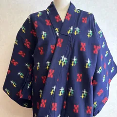 き109◯ 単衣 昭和レトロ 紺色 着物 アンティーク