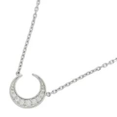 Orefice 0.07ct/オレフィーチェ ムーンモチーフ・ダイヤモンド ルミエール ネックレス/Pt950-Pt850-3.4g/プラチナ/プレゼント【♀】【N】【レディース】★■557051【中古】