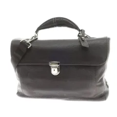 【中古】ザネラート ZANELLATO レザー ブリーフケース ダークブラウン【W39.5xH25xD10】【メンズ】のサムネイル