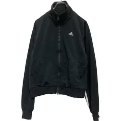 adidas ジップアップ トラックジャケット M ブラック アディダス ジャージ スポーツウェア 古着卸 アメリカ仕入 a610-8145