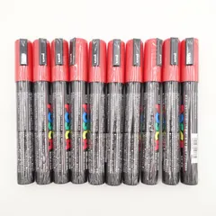 uni ポスカ PC-5M 赤 レッド10本セット 未使用 筆記幅 1.8~2.5mm カラーマーカー POSCA 三菱鉛筆 ペン 筆記用具