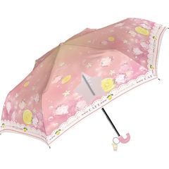中谷 Sheil&Sheil 子供折傘 レモネード ピーチ 【524-042】 手開き 親骨サイズ:50cm 曲がり手元 星型窓 0