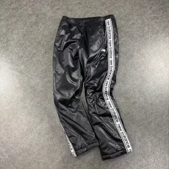 O1 美品 NEW BALANCE ニューバランス 中綿 パデッドパンツ サイドライン サイドロゴ ブラック 黒 メンズ XL 大きいサイズ JMPP9272