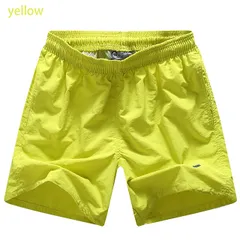 水着 メンズ サーフパンツ ハーフパンツ 水陸両用 ワンポイント 無地 インナー付き ひざ丈 オシャレ 海パン 短パン 大きいサイズ mm1513 yellow M|L|XL|3L(XXL)