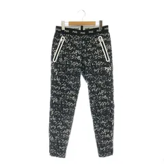 パーリーゲイツ PEARLY GATES リップ中綿キルティングパンツ テーパード 総柄 ロゴプリント イージー 1 黒 ブラック 白 ホワイト /DO ■OSのサムネイル