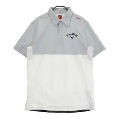 サイズ：L CALLAWAY キャロウェイ  半袖ポロシャツ バイカラー ホワイト系 [240101446767] ゴルフウェア メンズ ストスト