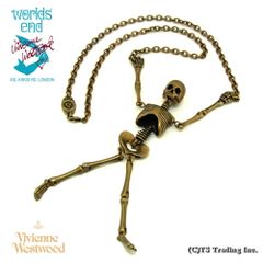 ヴィヴィアン ネックレス Giant Skelton Orb Necklace ジャイアント スケルトン 骸骨 ペンダント Oxi GOLD ワ―ルズエンド 限定版 Vivienne Westwood
