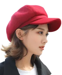 [ブブ オーハナ] キャスケット ハンチング ニュースボーイ キャップ オールシーズン 女性 用 レディース 春 夏 秋 冬 物 服 帽子 ぼうし ボウシ ベレー 帽 マリン ニューヨーク ハット 56 57 5 [ワインレッド] [56.0-58.0 cm]