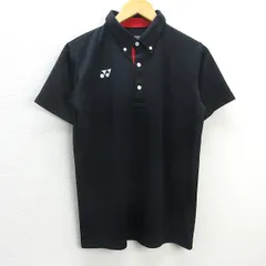 G■ヨネックス/YONEX 半袖ドライポロシャツ/スポーツウェア【M】黒/men's/130【中古】■