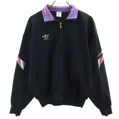 80s アディダス センターロゴ ハーフジップ アノラック トラックジャケット 希少デザイン☆80s アディダス センターロゴ ハーフジップ
