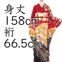 梅乃【195】正絹 振袖 セット 前撮り 成人式 撮影 赤 大人 古典 豪華 