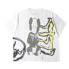 Travis Scott トラヴィス・スコット Tシャツ サイズ:XL / 21SS fragment design ×KAWS Cactus Jack オーバーサイズ Tシャツ / ホワイト 白 / トップス カットソー 半袖 / コラボ【メンズ】【中古】