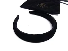 ■新品同様■ ALEXANDRE DE PARIS アレクサンドル ドゥ パリ ベロア カチューシャ ヘアアクセサリー レディース ブラック系 AV8713 のサムネイル