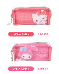 キティ マイメロディ 2ルーム クリアボックスペンケース サンリオ ふでばこ ペンポーチ ペンケース レディース 女の子 ポーチ 女子 女子中学生 女子高校生 おしゃれ クリアポーチ サンリオキャラ サンリオグッズ 子供 大人 使いやすい キャラクター