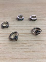 【在庫処分】メンズピアス 5点セット まとめ売り ピアス アクセサリー シルバー メンズ fp-965