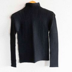 【美品】ISSEY MIYAKE 【プリーツ カットソー】M ブラック イッセイミヤケ 2311242